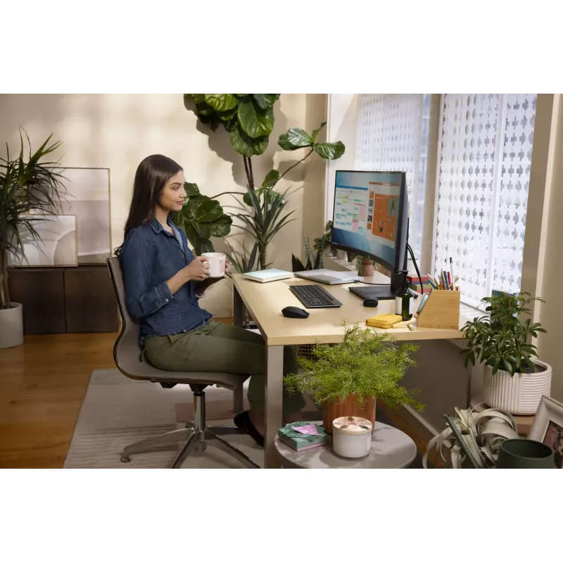 HP P34hc G4 Monitor curvo WQHD USB-C, 86,4 cm (34 inch), 3440 x 1440 píxeles, Wide Quad HD, LCD, 5 ms, negro