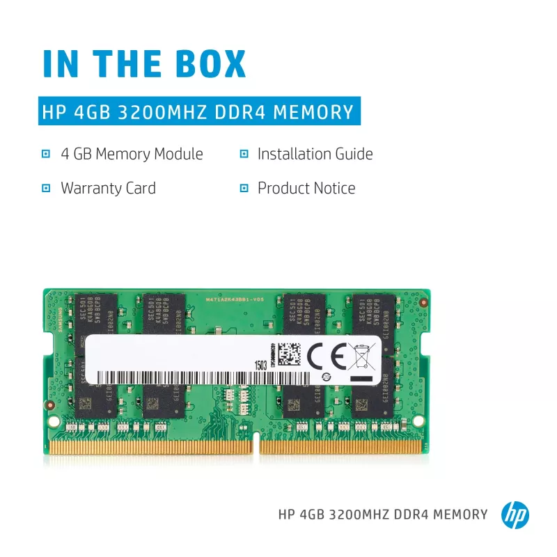 HP 286H5AA Módulo de memoria 4 GB 1 x 4 GB DDR4 260-Pin SO-DIMM