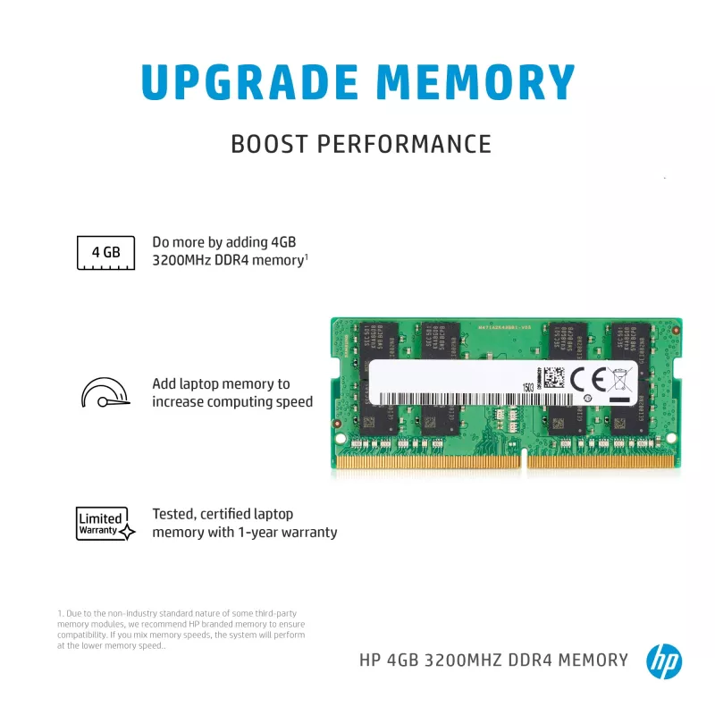 HP 286H5AA Módulo de memoria 4 GB 1 x 4 GB DDR4 260-Pin SO-DIMM