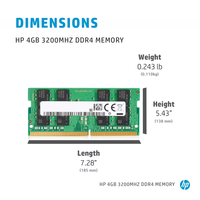 HP 286H5AA Módulo de memoria 4 GB 1 x 4 GB DDR4 260-Pin SO-DIMM