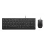 Conjunto de teclado y ratón USB de tamaño completo con cable Lenovo 4X31R64409 — Diseño al 100 %, cable de 1,8 m, negro, danés