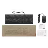Conjunto de teclado y ratón USB de tamaño completo con cable Lenovo 4X31R64409 — Diseño al 100 %, cable de 1,8 m, negro, danés