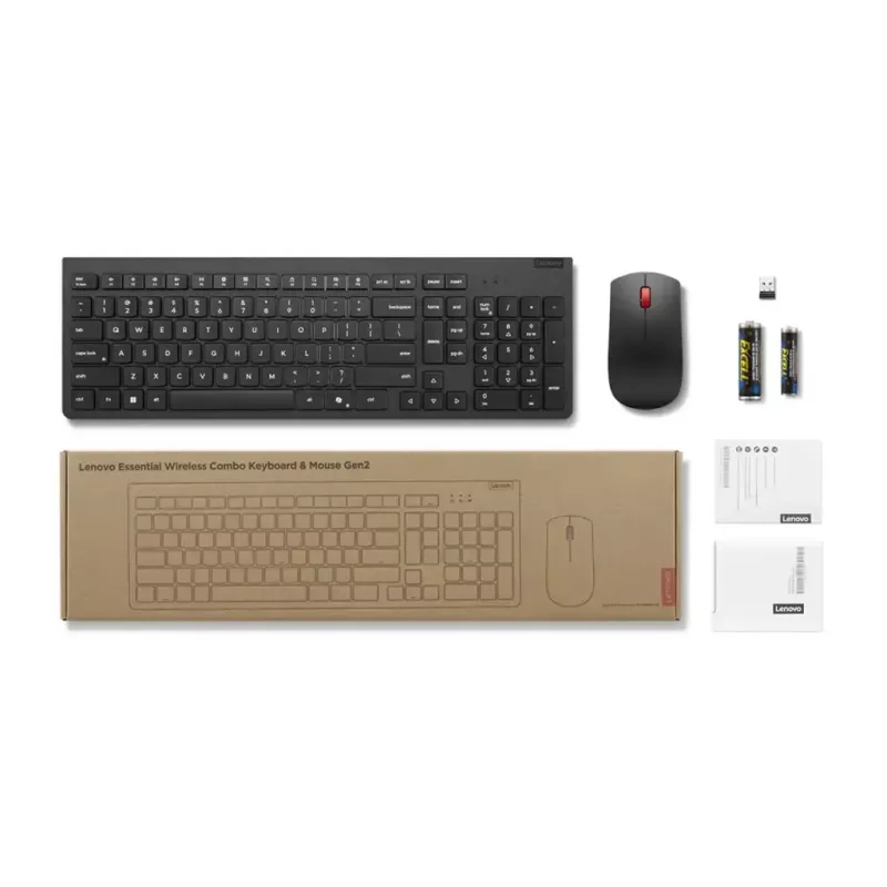 Lenovo 4X31R64497 Teclado y ratón incluidos Oficina RF Wireless nórdico negro
