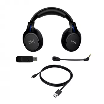 HyperX Cloud Flight - Auriculares gaming inalámbricos (Negro-Azul) - PS5-PS4
