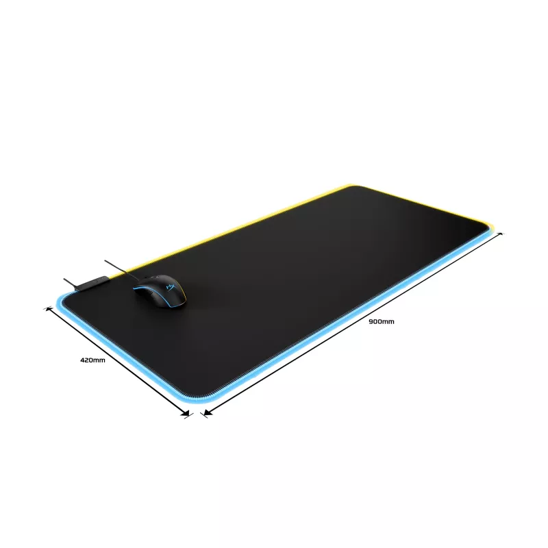 HyperX Pulsefire Mat - Alfombrilla de ratón gaming RGB - Tela (XL)