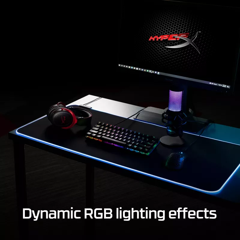 HyperX Pulsefire Mat - Alfombrilla de ratón gaming RGB - Tela (XL)