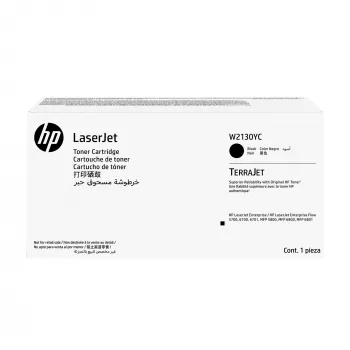 HP W2130YC Negro Cartucho de tóner Original LaserJet Contract, Negro, 1 ud.