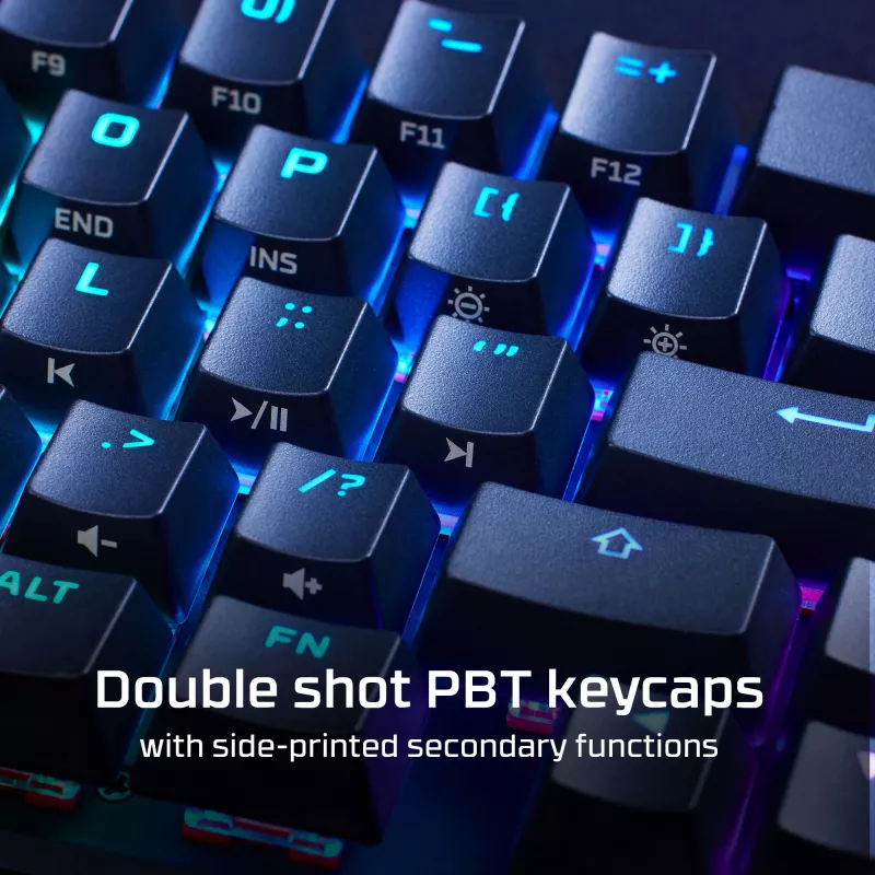 HyperX Alloy Origins 65 – Teclado gaming mecánico – HX Aqua (Distribución US)