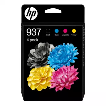 Cartuchos de tinta HP 937 CMYK pack de 4 Negro Cian Magenta Amarillo
