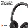 Auriculares HP Poly Poly Blackwire 3320 USB-A, con cable, oficina/call center, 130 g, auriculares, negro