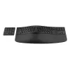 Teclado inalámbrico ergonómico HP 965, tamaño completo (100%), inalámbrico, RF inalámbrico + Bluetooth, membrana, negro