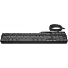 Teclado HP 405 multidispositivo con cable y retroiluminación, tamaño completo (100%), con cable, USB, membrana, negro