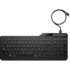 Teclado HP 405 multidispositivo con cable y retroiluminación, tamaño completo (100%), con cable, USB, membrana, negro