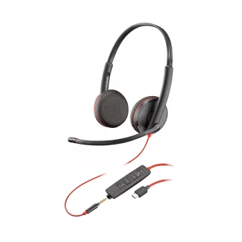 Auriculares POLY Blackwire C3225 estéreo USB-C con cable oficina call center