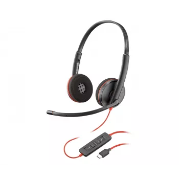 Auriculares POLY Blackwire C3220 estéreo USB-C con funda