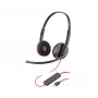 Auriculares POLY Blackwire C3220 estéreo USB-C con funda