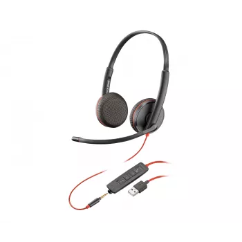 Auriculares POLY Blackwire 3225 estéreo USB-A con cable para oficina y call center