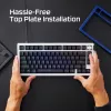 Placa superior de teclado mecánico Kingston HyperX Alloy Rise 85U09AA Blanco