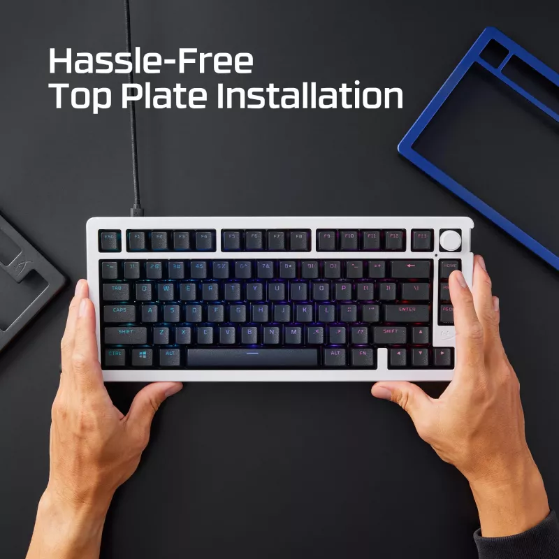 Teclado mecánico KINGSTON HyperX Alloy Rise 75 Top Plate Navy Blue (modelo 85U15AA)