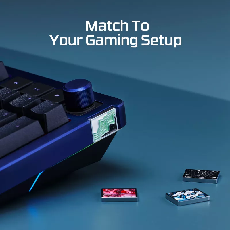 Insignia magnética Kingston HyperX Abstract Series 85U20AA — insignia metálica promocional con parte trasera magnética