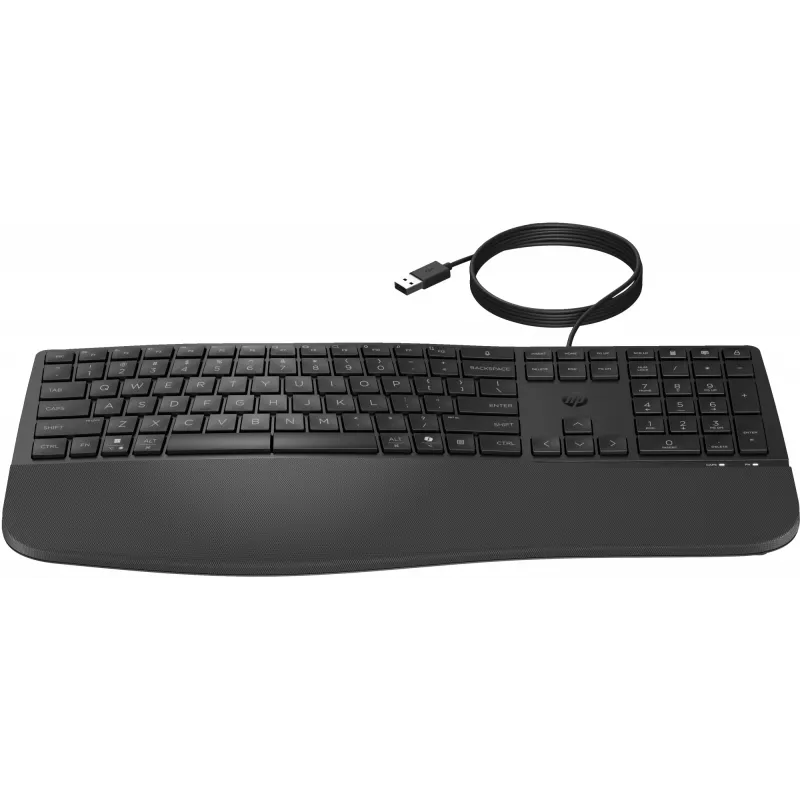 Teclado con cable de tamaño completo HP 485 Comfort con conexión USB y 23 teclas programables