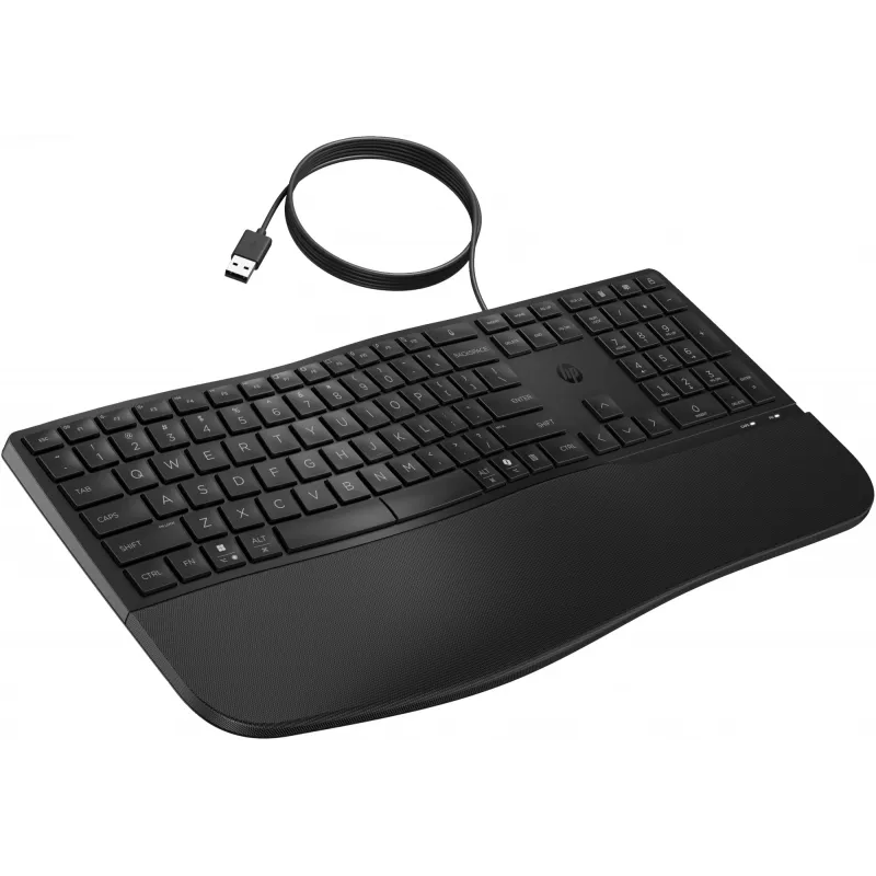 Teclado con cable de tamaño completo HP 485 Comfort con conexión USB y 23 teclas programables