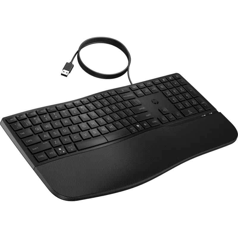 Teclado con cable de tamaño completo HP 485 Comfort con conexión USB y 23 teclas programables