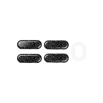 Patines de ratón HP HyperX Glass Skates, PTFE sobre vidrio templado, 7,7×21,2×0,8 mm, blanco (par)