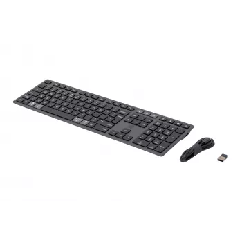 Teclado inalámbrico recargable multidispositivo HP 720, tamaño completo (100%), inalámbrico, USB + Bluetooth, mecánico, QWERTY, negro