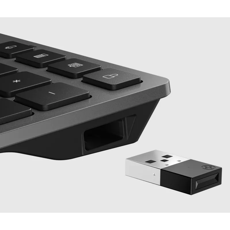Teclado inalámbrico recargable QWERTY de tamaño completo HP 725 — Modelo 9T5B2AA#UUW