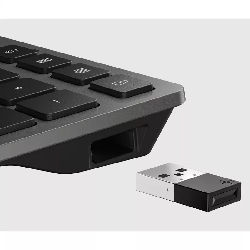 Teclado inalámbrico recargable QWERTY de tamaño completo HP 725 — Modelo 9T5B2AA#UUW