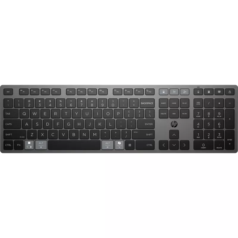 Teclado inalámbrico recargable QWERTY de tamaño completo HP 725 — Modelo 9T5B2AA#UUW