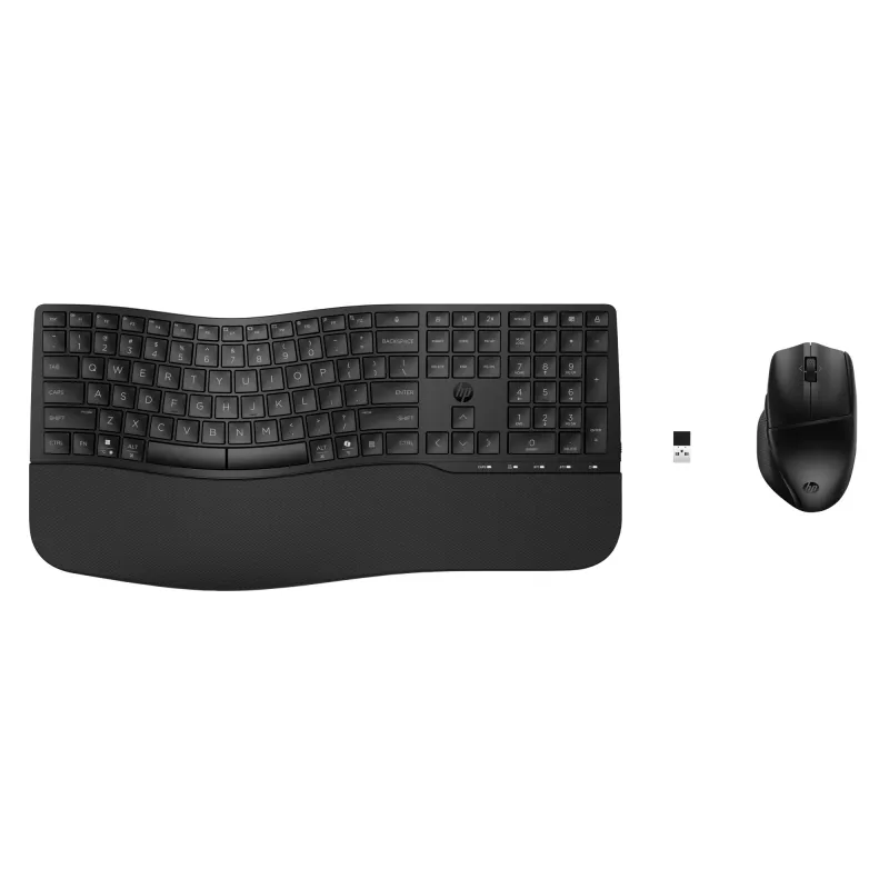 Conjunto de teclado y ratón HP 685 Comfort Dual-Mode inalámbrico Bluetooth tamaño completo curvo