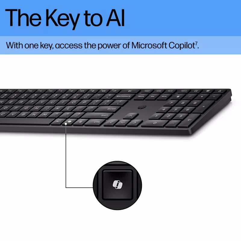 Combo de teclado y ratón inalámbrico HP 655, negro, ratón incluido