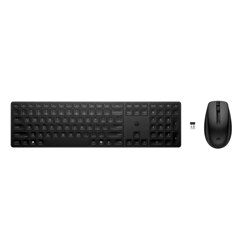 Combo de teclado y ratón inalámbrico HP 655, negro, ratón incluido
