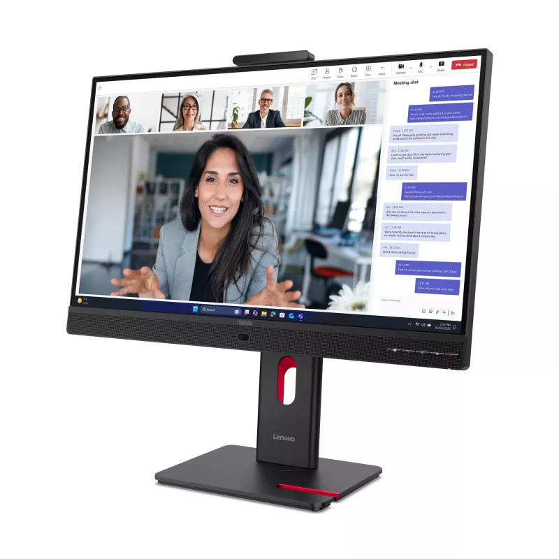 Monitor Lenovo ThinkVision T24-4v, 60,5 cm (23,8 inch), 1920 x 1080 píxeles, Full HD, LED, 6 ms, Negro
