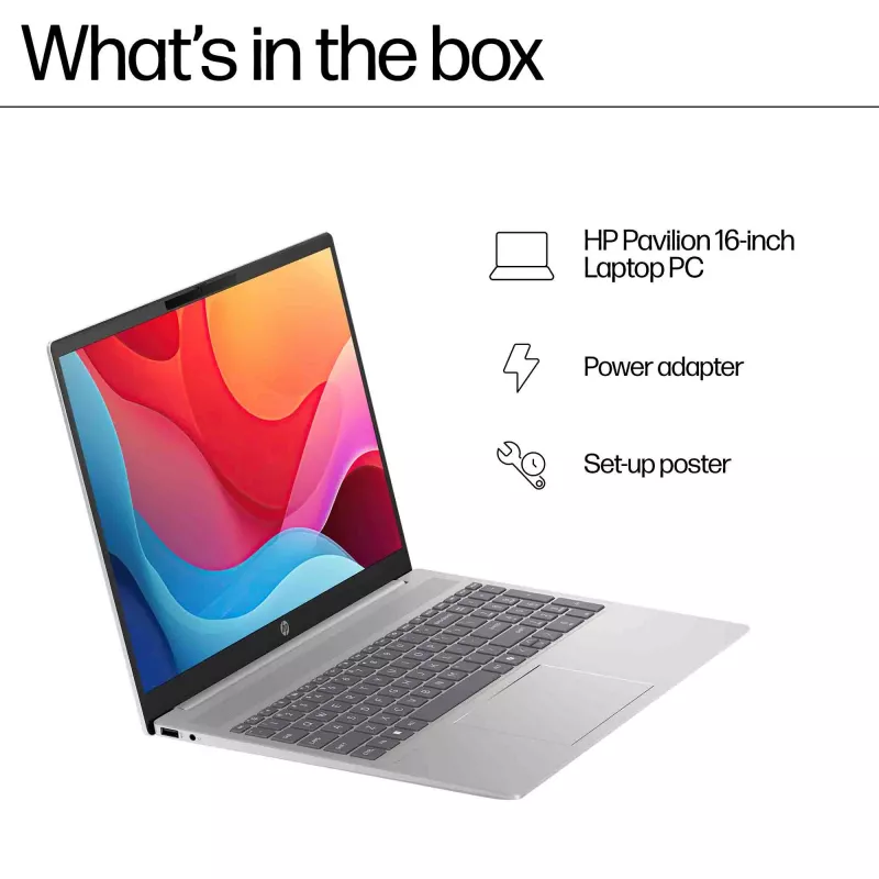 HP Pavilion 16-ag0009na AMD Ryzen™ 5 8540U Portátil 40,6 cm (16 pulgadas) pantalla táctil 2K 8 GB LPDDR5-SDRAM Wi-Fi 6 (802.11ax) Windows 11 Home azul (reacondicionado)
