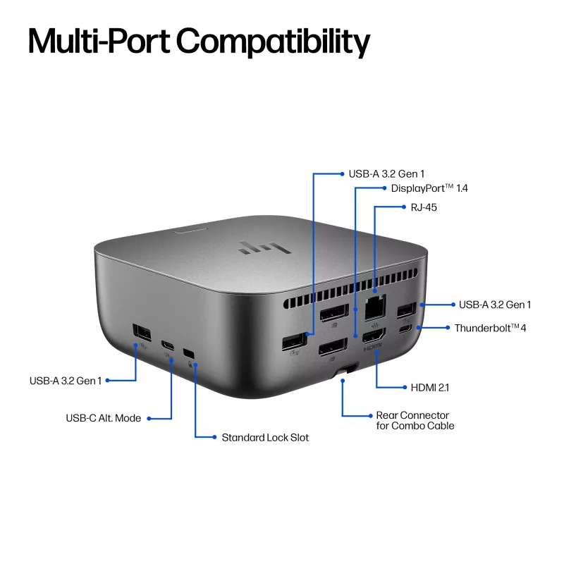 Estación de acoplamiento HP Thunderbolt 4 100W G6 conectividad por cable 5K Ultra HD