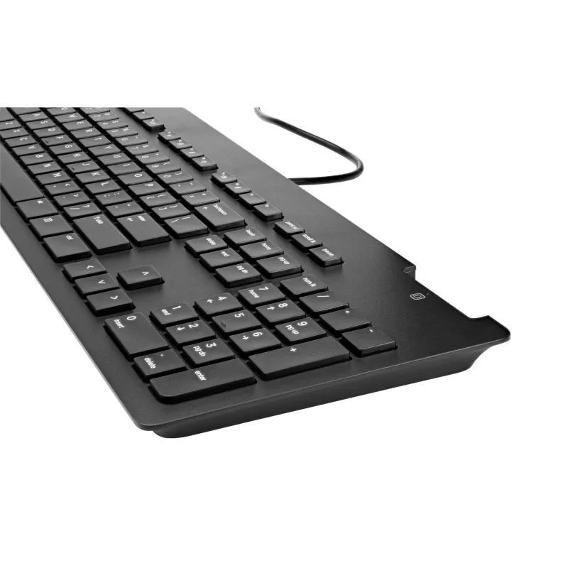 Teclado HP Business Slim v2 con lector de tarjetas inteligentes, Tamaño completo (100%), Con cable, USB, Negro