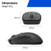 Ratón inalámbrico HP 405 Quiet — Ambidiestro, Óptico 1200 DPI, RF Wireless + Bluetooth, 5 botones, alimentado por pilas, negro