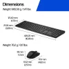 HP Multi-Device Dual-Mode Combinación de ratón y teclado 495C, Full-Size (100%), Inalámbrico, USB + RF Wireless + Bluetooth, Blanco, ratón incluido