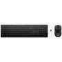 Conjunto de teclado y ratón HP 495C — Teclado inalámbrico Full-Size, ratón Multi-Device, USB/RF/Bluetooth, negro