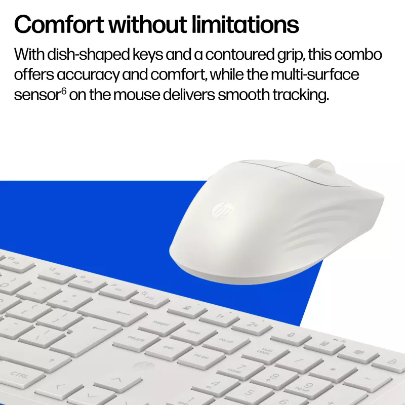 Conjunto de teclado y ratón HP 495C — Teclado inalámbrico Full-Size, ratón Multi-Device, USB/RF/Bluetooth, negro