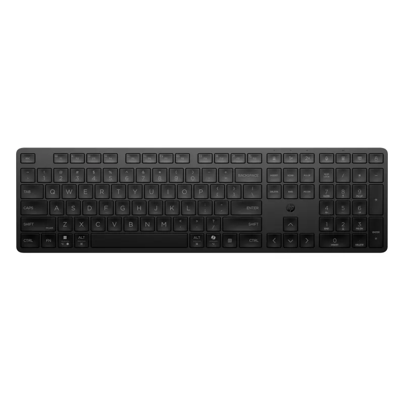 HP 495K Teclado Multi-Device Dual-Mode, Full-Size (100 %), inalámbrico, USB + Bluetooth, Negro