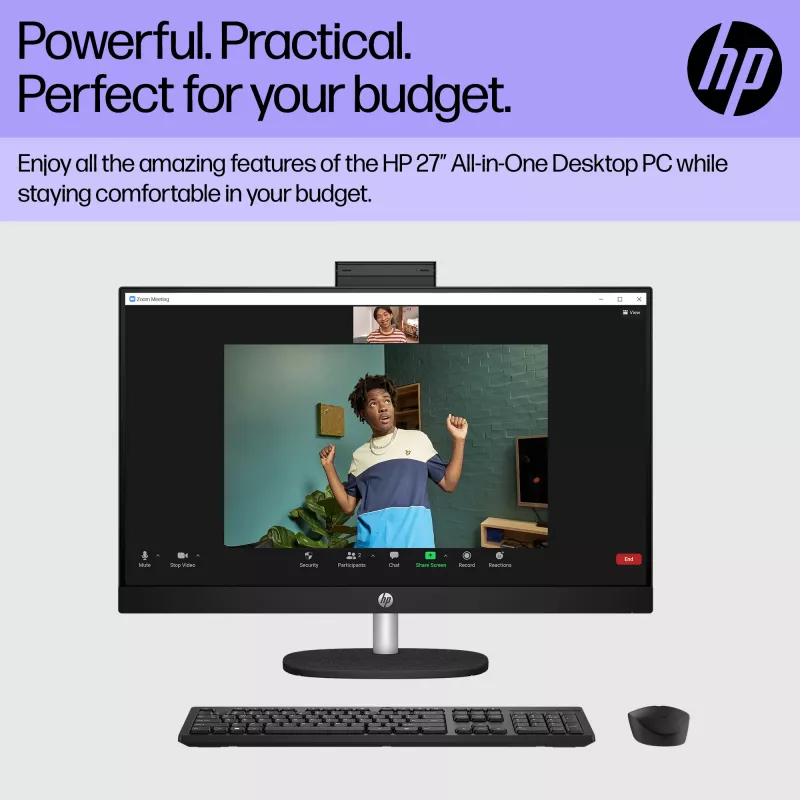 HP All-in-One 27-cr0048na Intel® Core™ i7 i7-1355U 68,6 cm (27 pulgadas) 1920 x 1080 píxeles All-in-One PC 8 GB DDR4-SDRAM 1 TB SSD Windows 11 Home Wi-Fi 6 (802.11ax) blanco (reacondicionado)