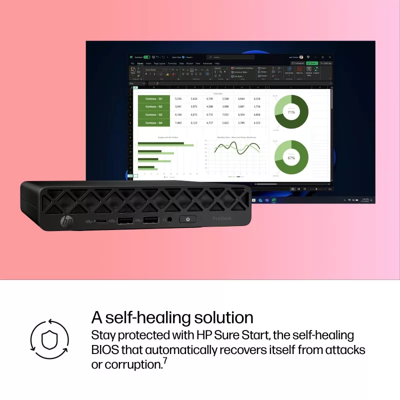 Mini PC HP ProDesk 4 G1i AI — Intel Core Ultra 5 235T, 16 GB DDR5, 512 GB SSD, Windows 11 Pro, Negro