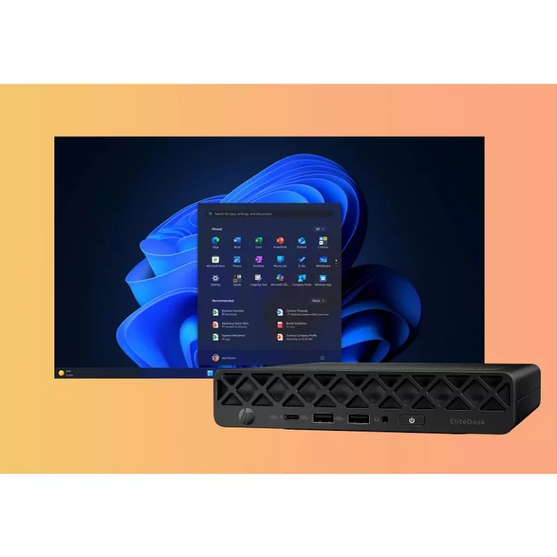Mini PC HP EliteDesk 8 Mini G1i AI — Intel Core Ultra 7 265T, 16 GB DDR5, 1 TB SSD, Windows 11 Pro, Negro