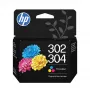 HP 302/304 Cartucho de tinta original tricolor. Rendimiento de páginas en color: 100 páginas, colores de impresión: cian, magenta, amarillo, cantidad por pack: 1 ud.