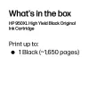 HP 950XL Cartucho de tinta original negro de alto rendimiento, Negro, 1 ud., 1650 páginas