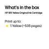 HP 951 Cartucho de tinta original amarillo, Amarillo, 1 ud., 535 páginas